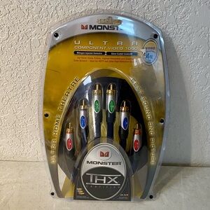 NEW Monster Ultra Component Video Cables ULTV1000-CV-1M- 4ft - 24K THX Certified